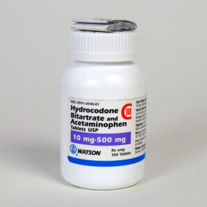 Closeup Image of Hydrocodone 10/500 mg tablet