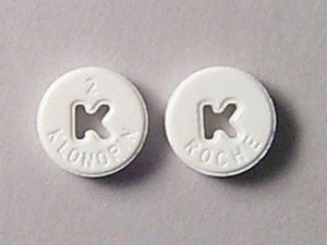 Closeup Image of Klonopin 2mg tablet