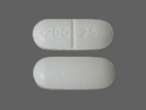 Closeup Image of Gabapentin 1200 mg tablet