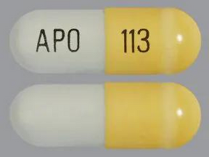 Closeup Image of Gbapentin 300 mg tablet