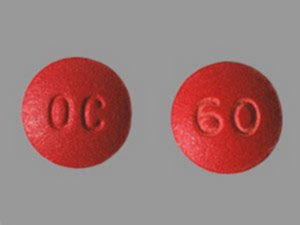 Closeup Image of Oxycontin OC 60mg tablet