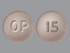 Closeup Image of Oxycontin op 15 mg tablet