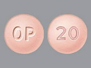 Closeup Image of Oxycontin 20mg tablet