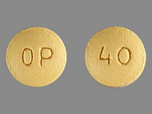 Closeup Image of Oxycontin OP 40mg tablet