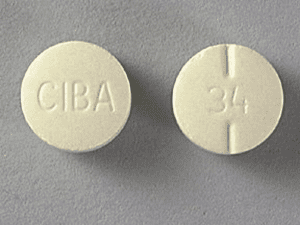 Closeup Image of Ritalin 20 mg tablet