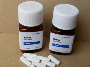 Closeup Image of Xanax 2 mg tablet
